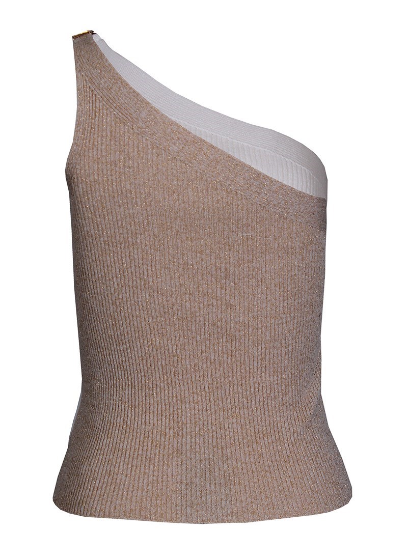 One shoulder knitted top