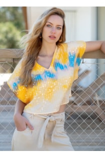 Cropped sequin blouse