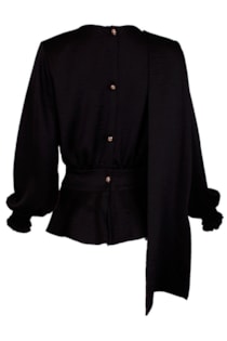 Wrap blouse with buttons