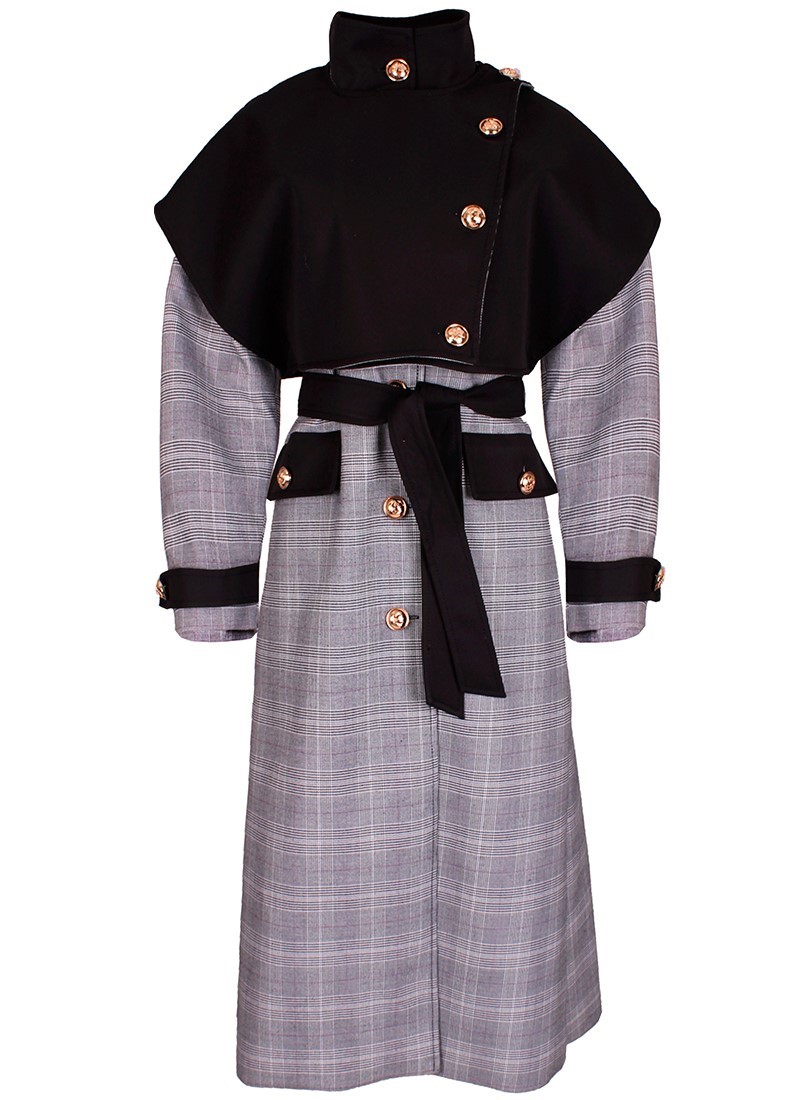 Belted trench coat