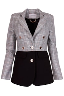 Black and checkered blazer