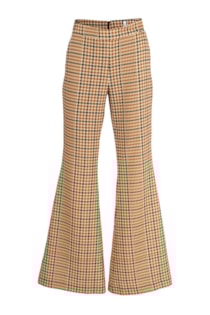 Tartan pants with high waist
