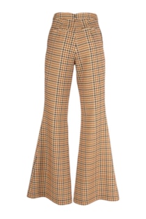 Tartan pants with high waist