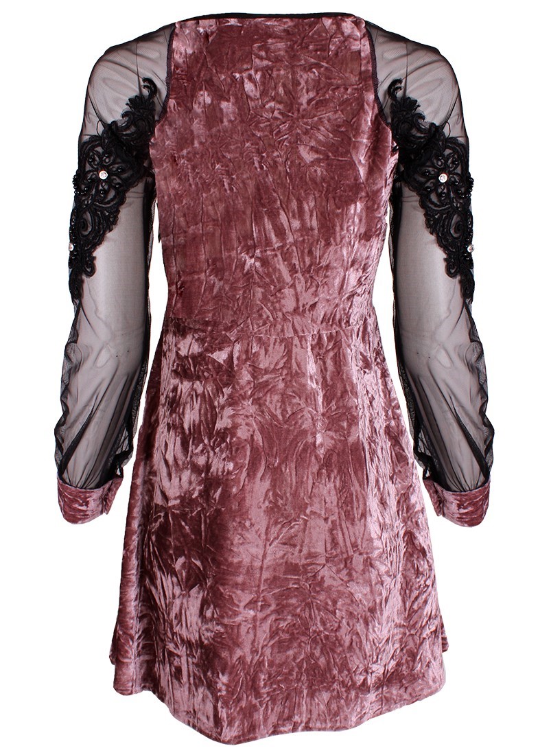 Vestido corto combinado