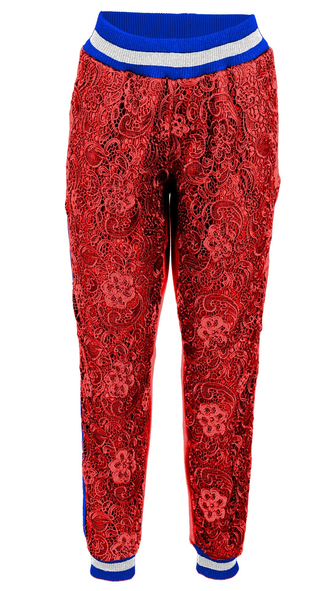 Combined pants with lace