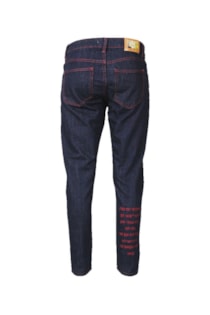 Denim pants with embroidery details