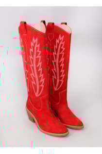 Cowboy style high heel boots
