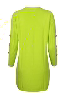 Casaco de tricot com mangas caneladas