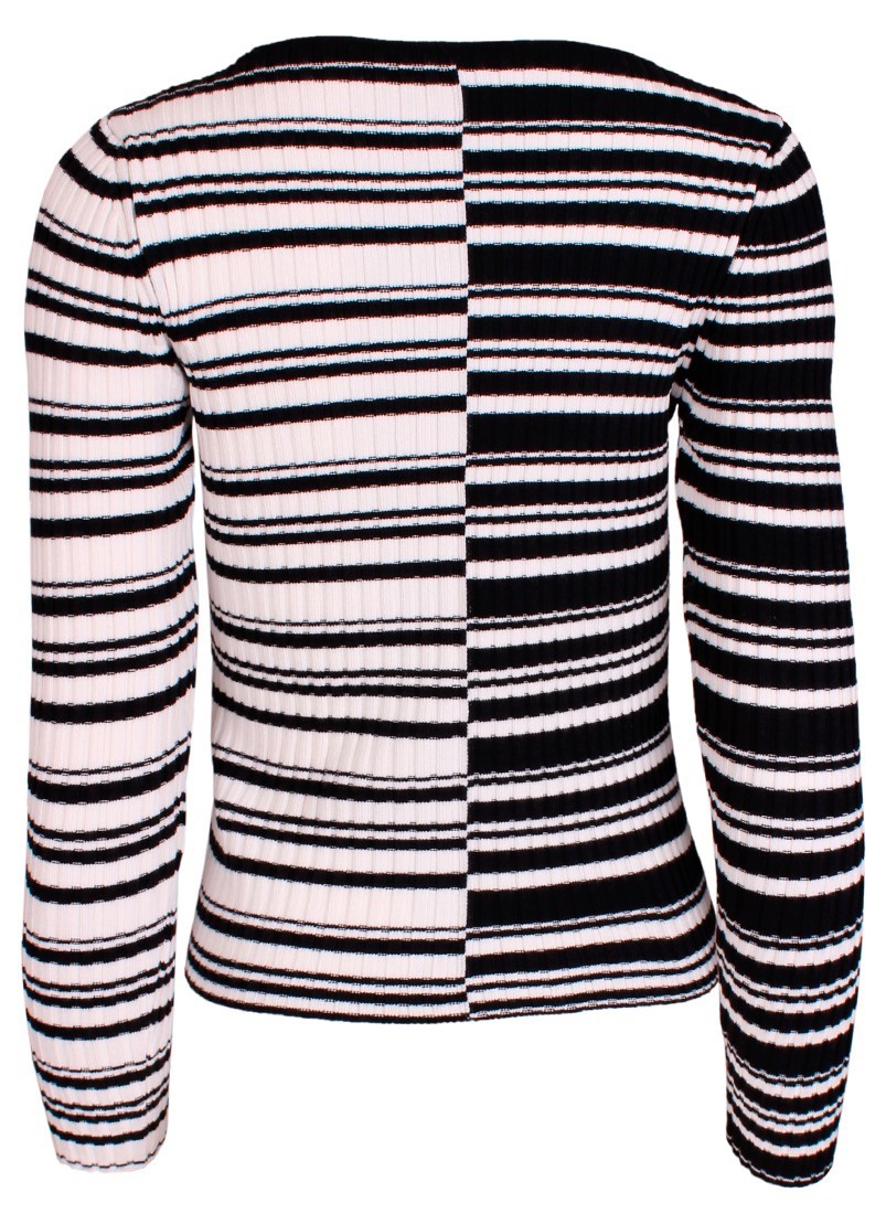 Knit two-tone sweater