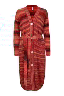 Casaco comprido de tricot