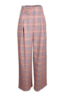Checkered darted pants 