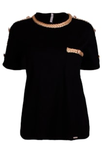 Camiseta con banda en contraste