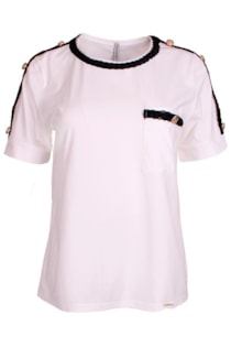 Camiseta con banda en contraste